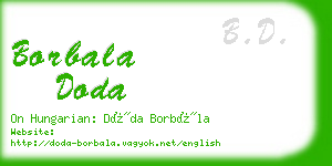 borbala doda business card
